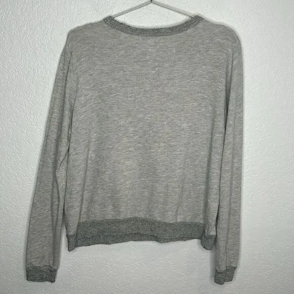 The Great. The Shrunken Bib Sweatshirt Heather Grey Medium - Picture 7 of 14